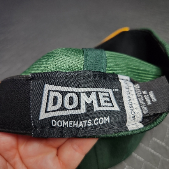 Dome Flex Embroidered "K" Logo Gold & Green Cap Possibly Colligiate Size Med/Lar - Picture 11 of 13